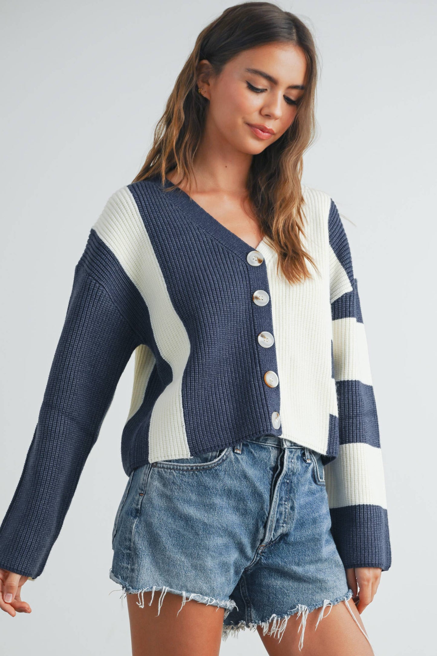 Color Block Cardi