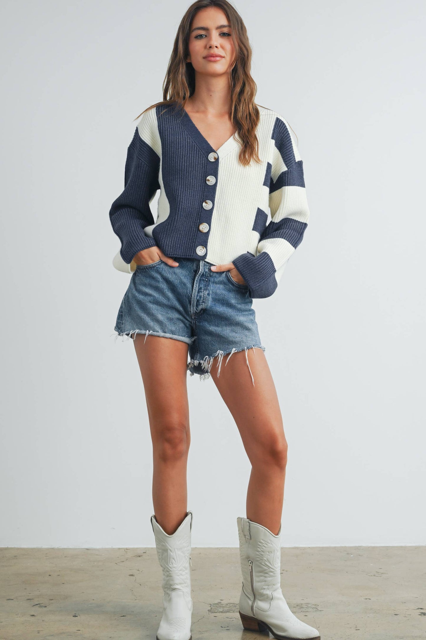 Color Block Cardi