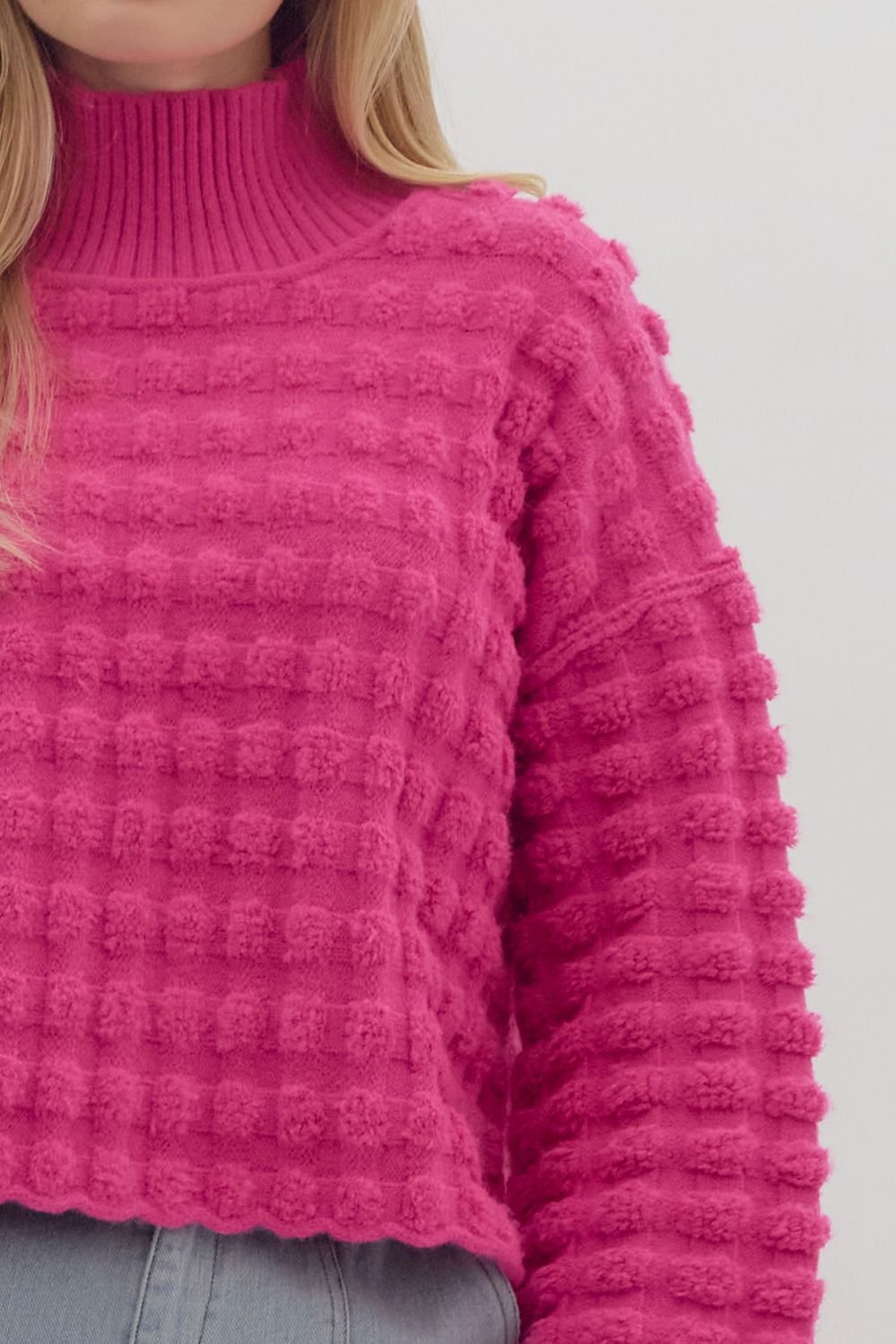 Pop of Pink Sweater