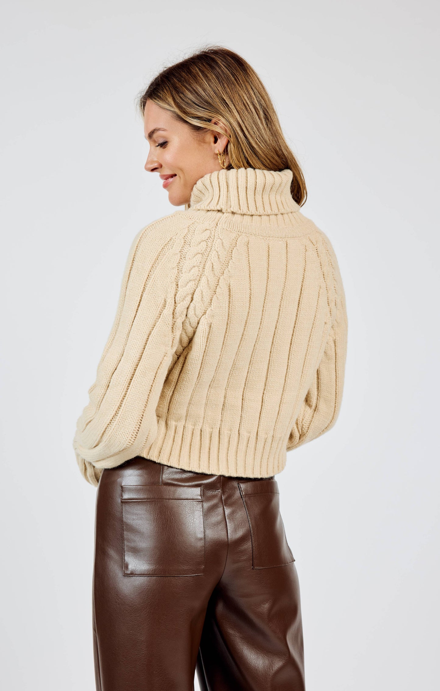 Serena Turtle Neck Crop Sweater