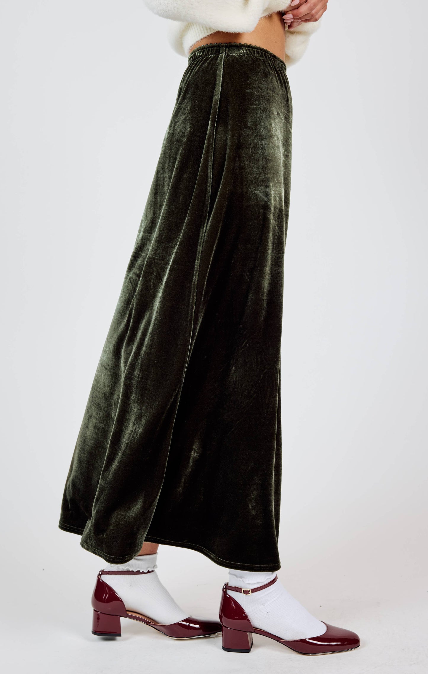 Midnight Oil Velvet Maxi Skirt