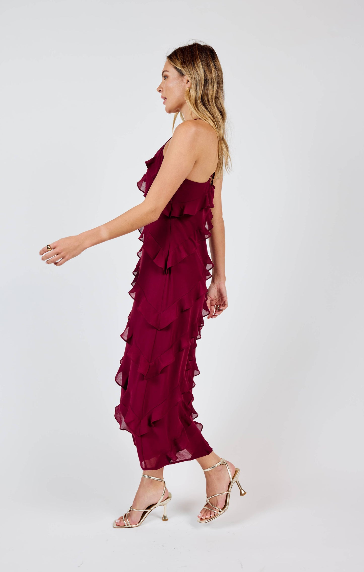 All Invited Ruffle Maxi Dress