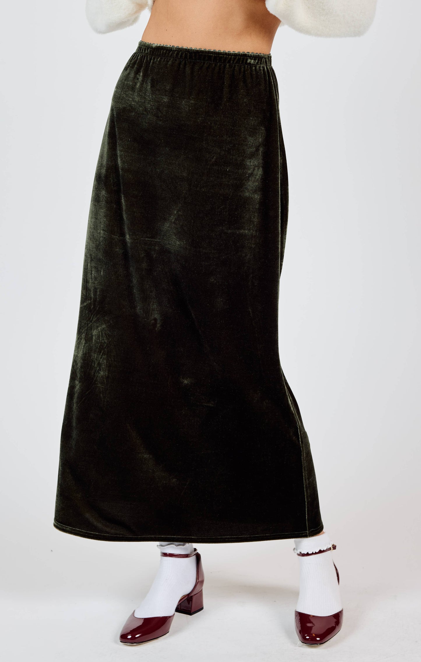 Midnight Oil Velvet Maxi Skirt