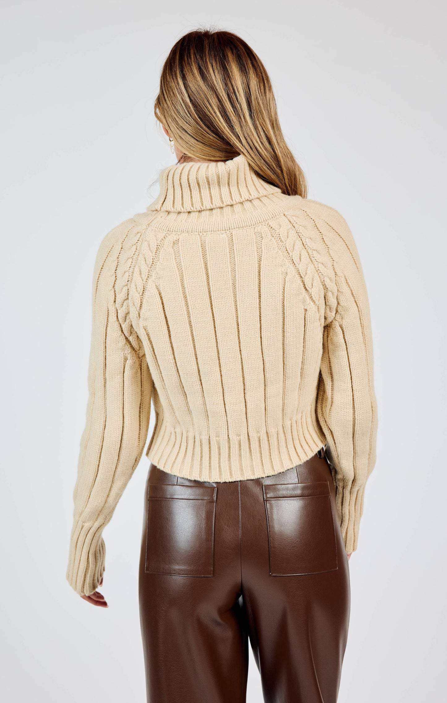 Serena Turtle Neck Crop Sweater