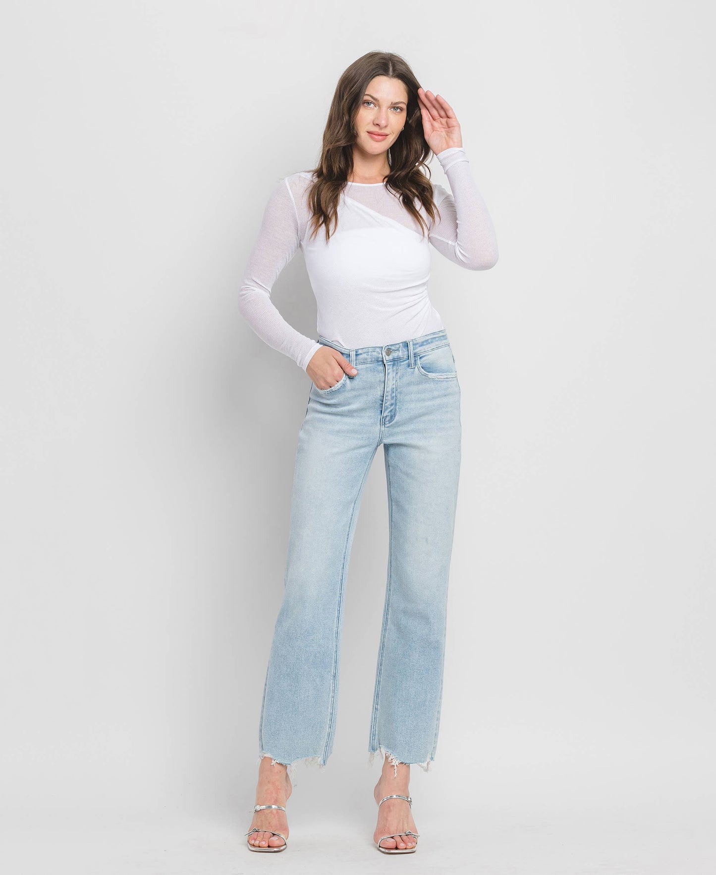 On Trend Slim Wide Leg Jeans