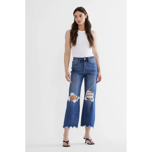 90’s Vintage Flare Crop (dark)