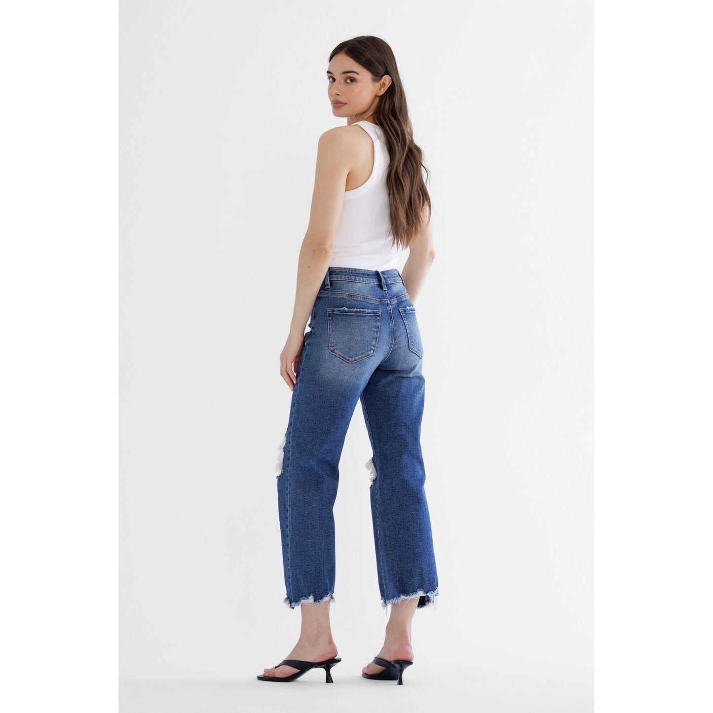 90’s Vintage Flare Crop (dark)