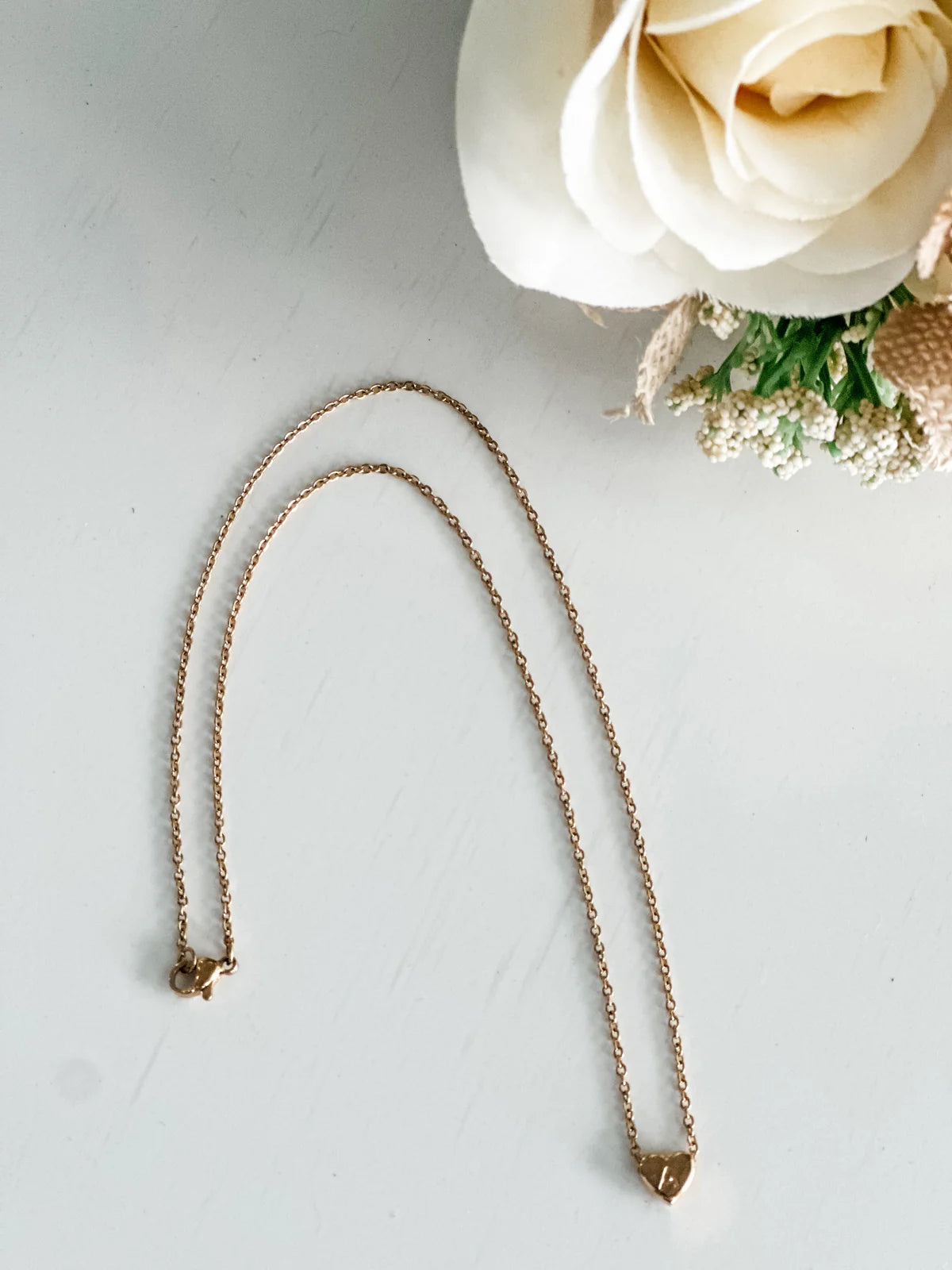 Heart Initial Necklace