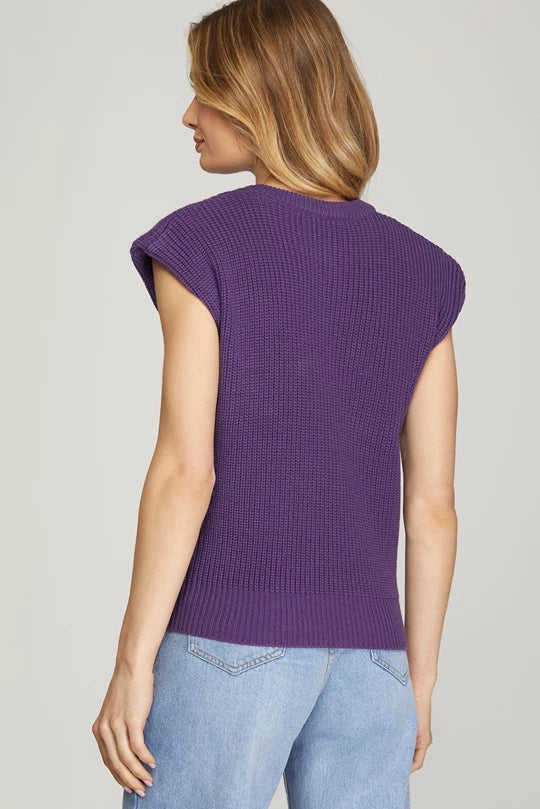 Dream Sleeveless Sweater (Purple)