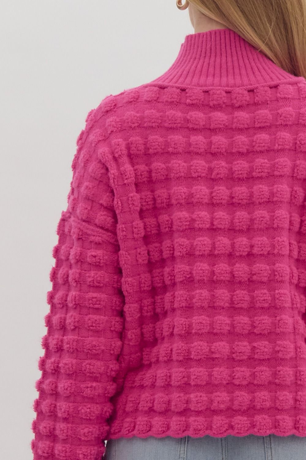 Pop of Pink Sweater