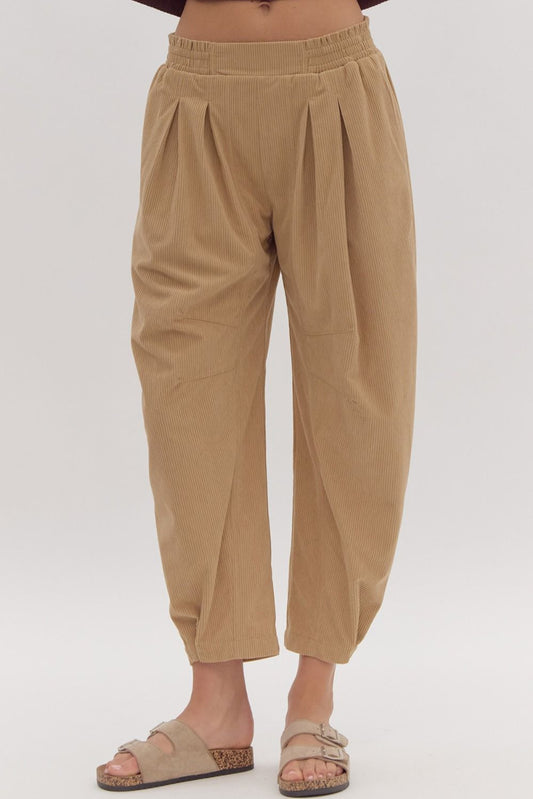 Corduroy Barrel Pants
