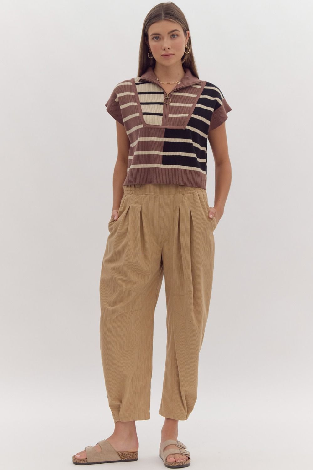 Corduroy Barrel Pants