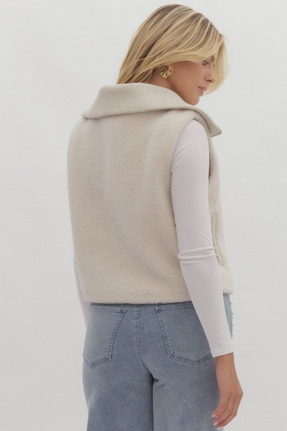 Ivory Sherpa Vest