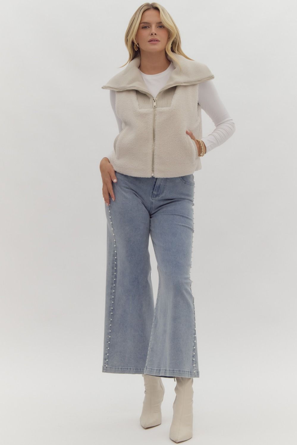 Ivory Sherpa Vest