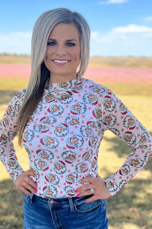 Santa Mesh Top