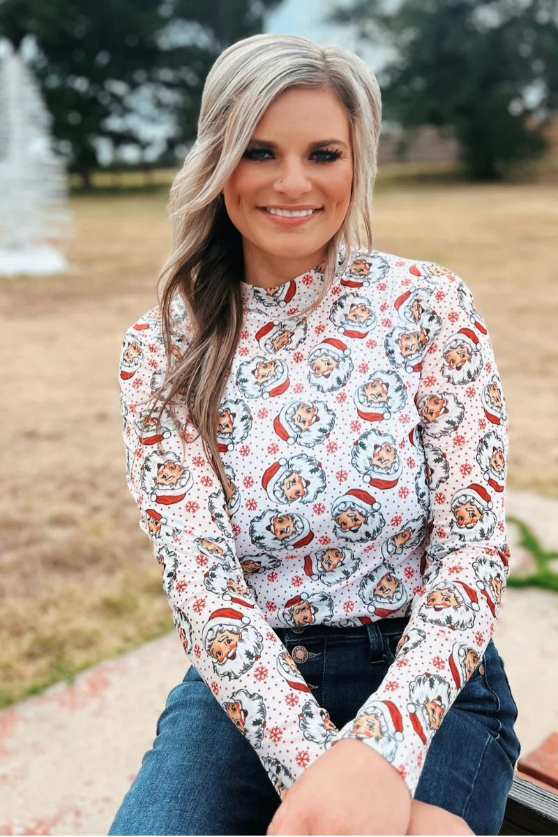 Santa Mesh Top