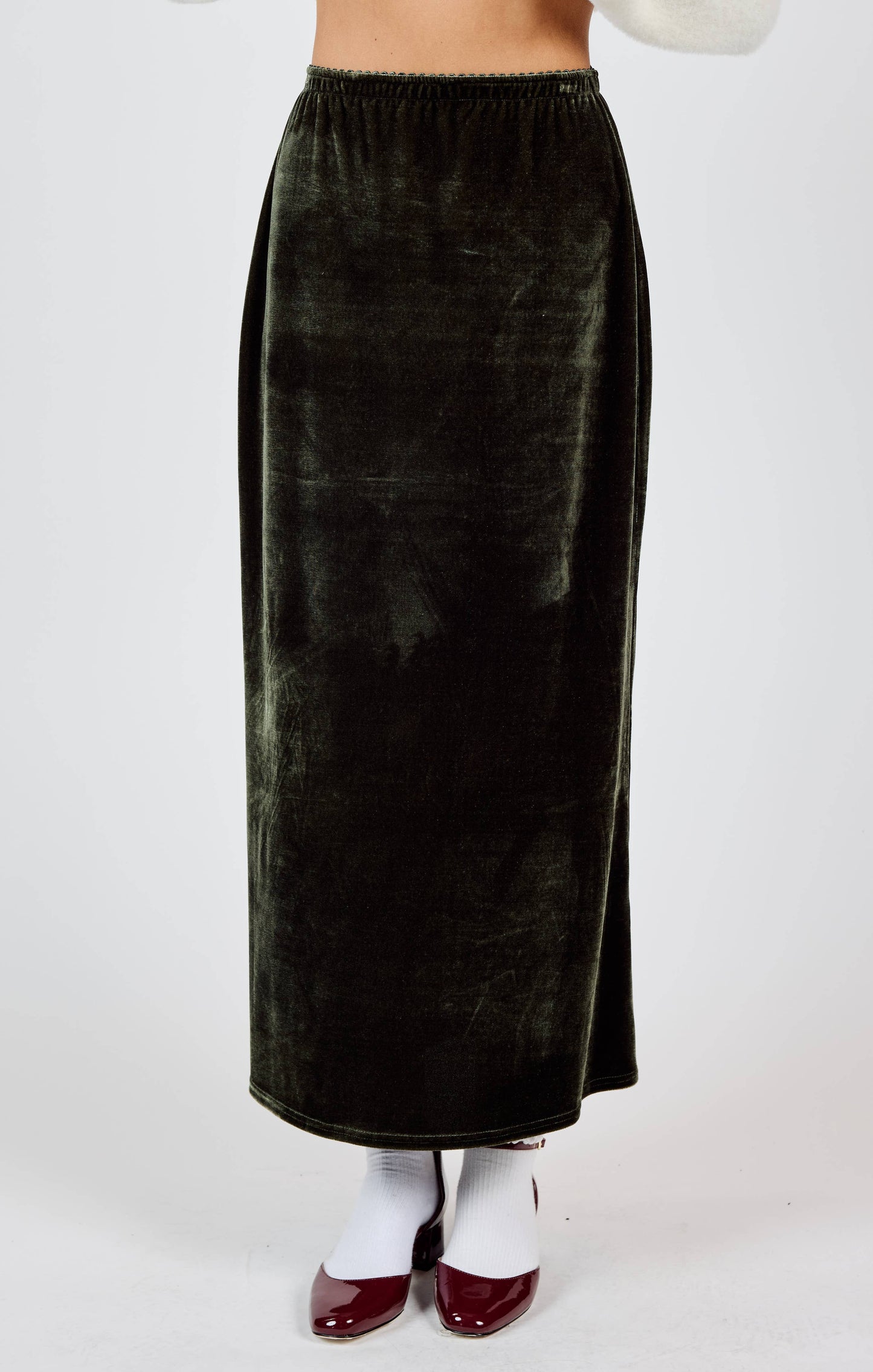 Midnight Oil Velvet Maxi Skirt
