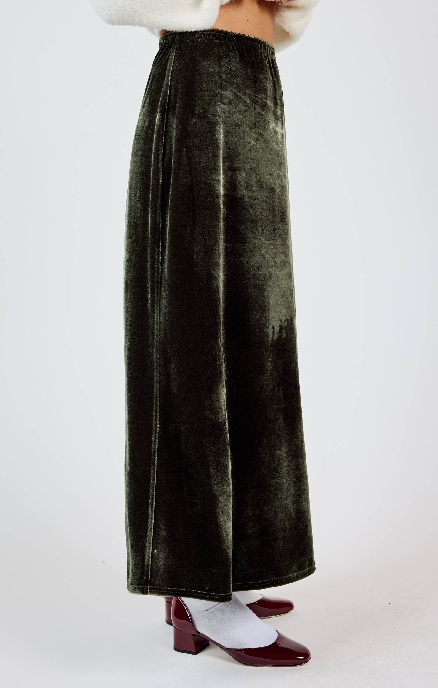 Midnight Oil Velvet Maxi Skirt