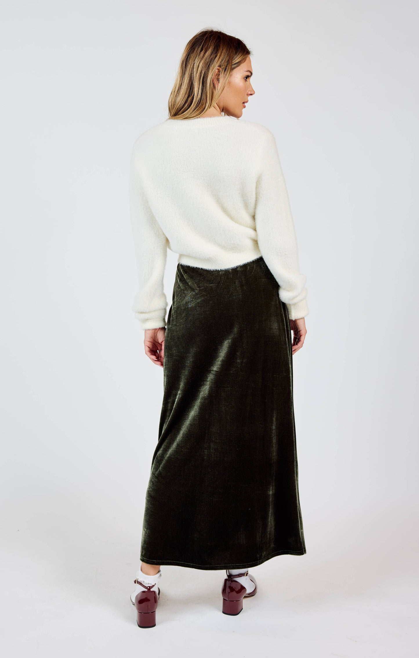 Midnight Oil Velvet Maxi Skirt
