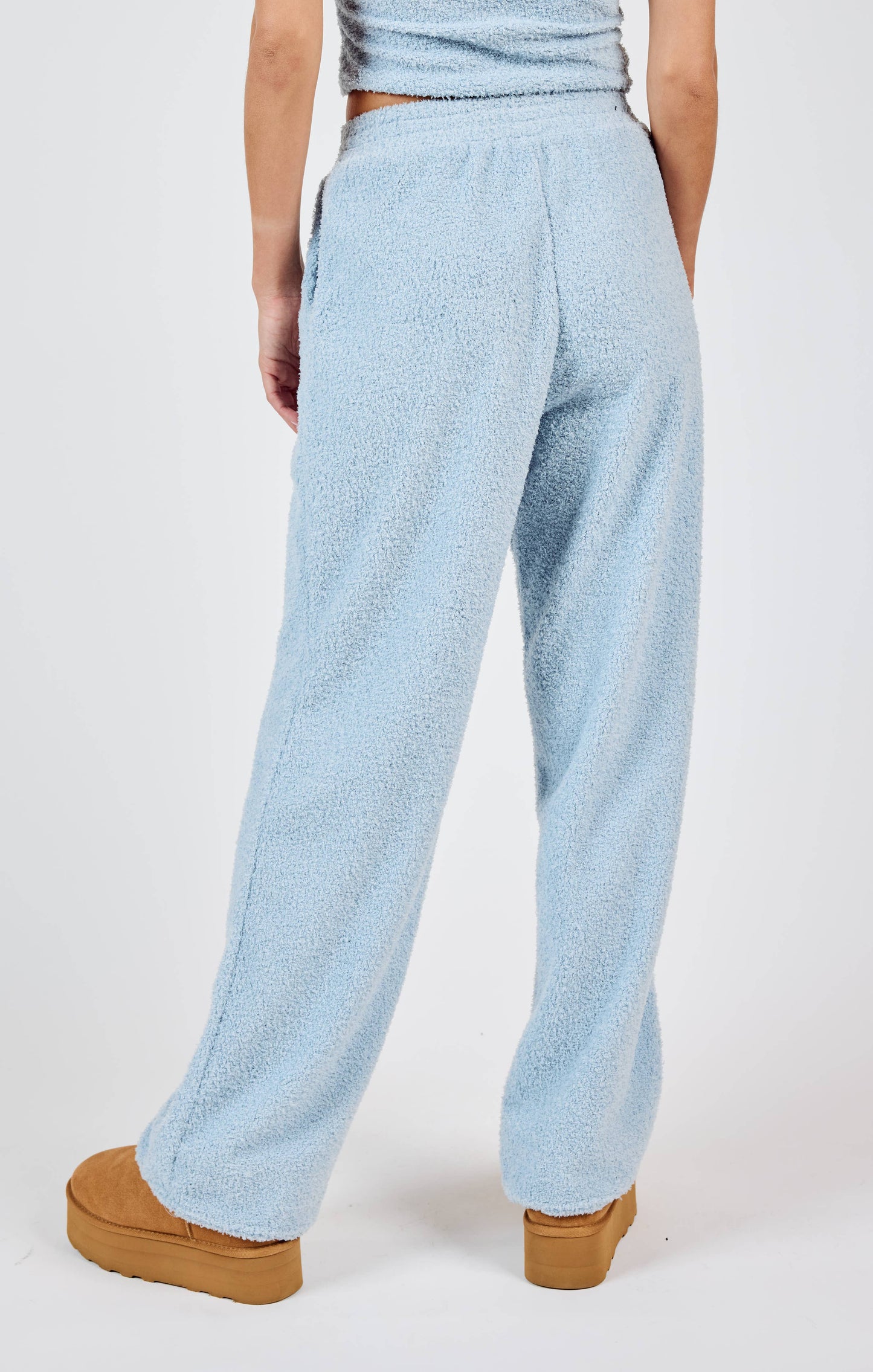 Mind You Cozy Wideleg Pants (Blue)