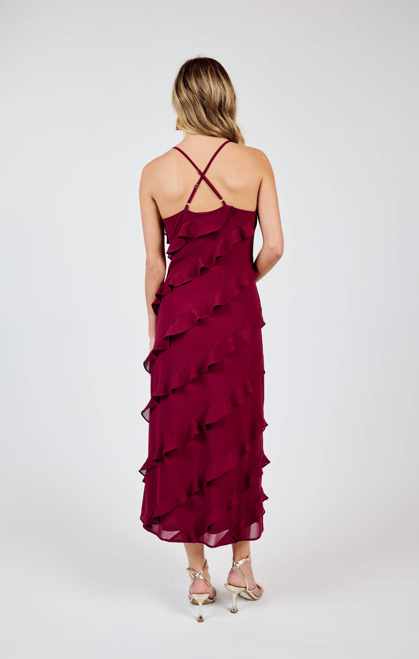 All Invited Ruffle Maxi Dress