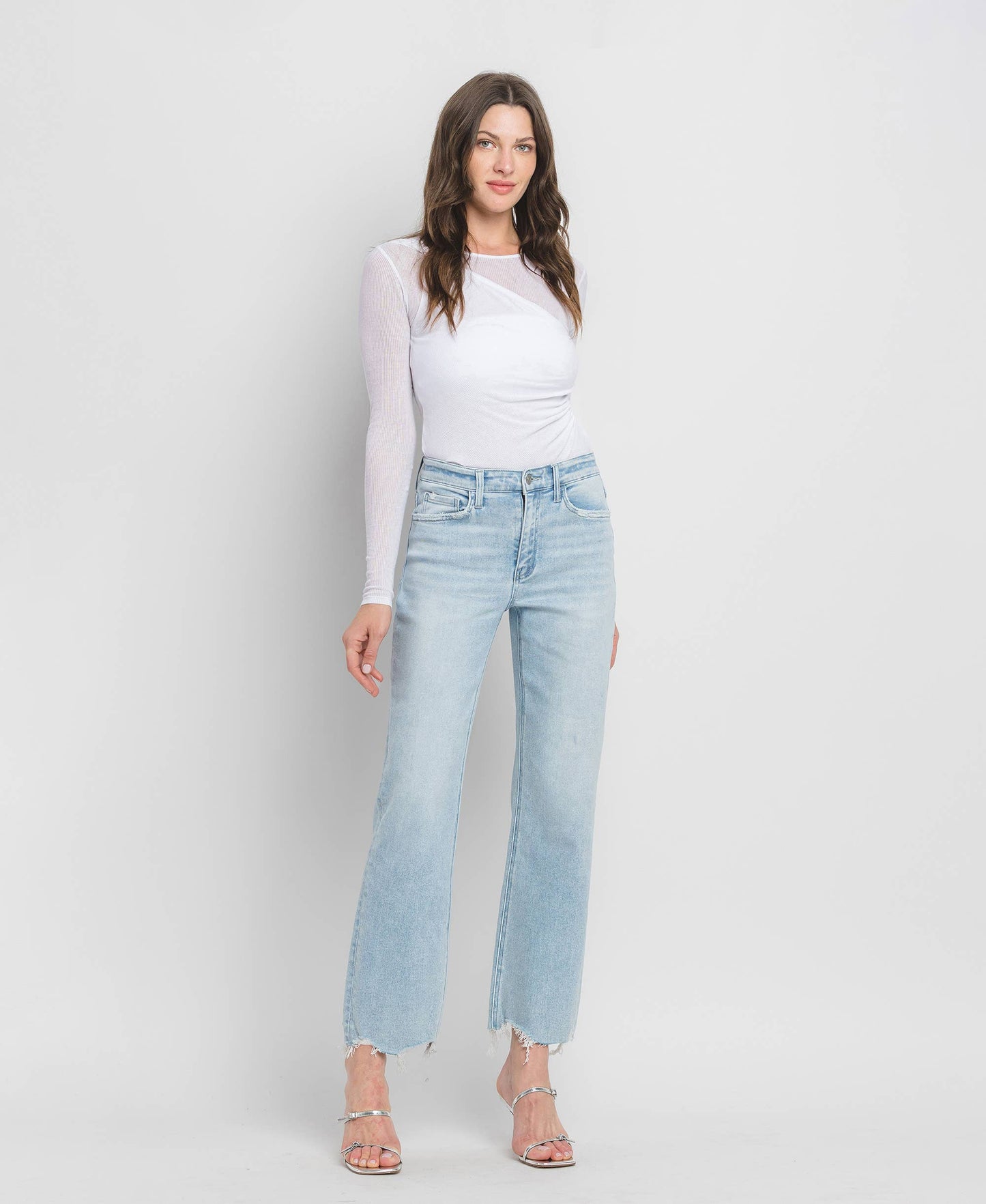 On Trend Slim Wide Leg Jeans